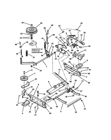Rails/lift arms/cam lift