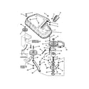 Snapper 421620BVE deck cover/belts/blade brake diagram