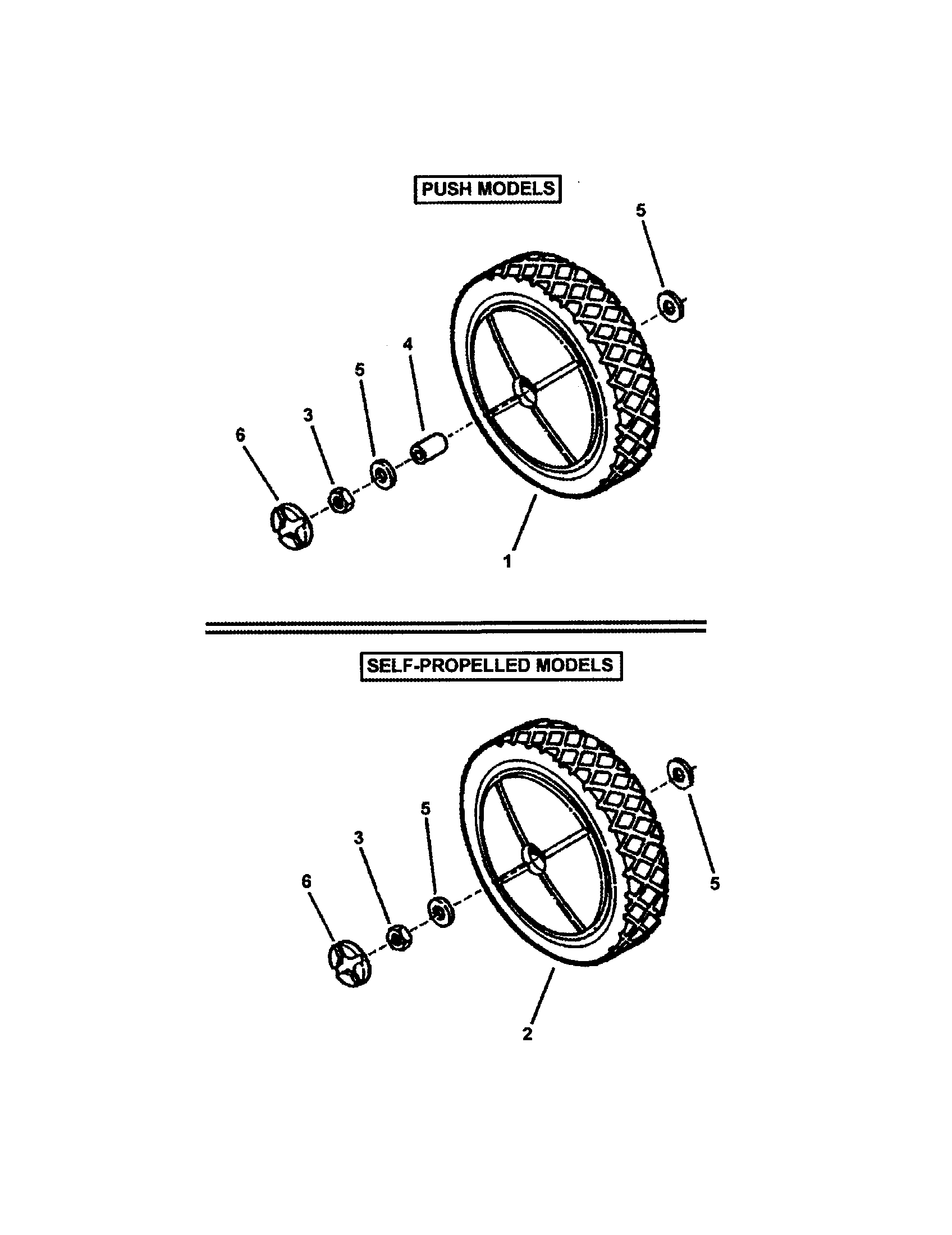 Rear wheels