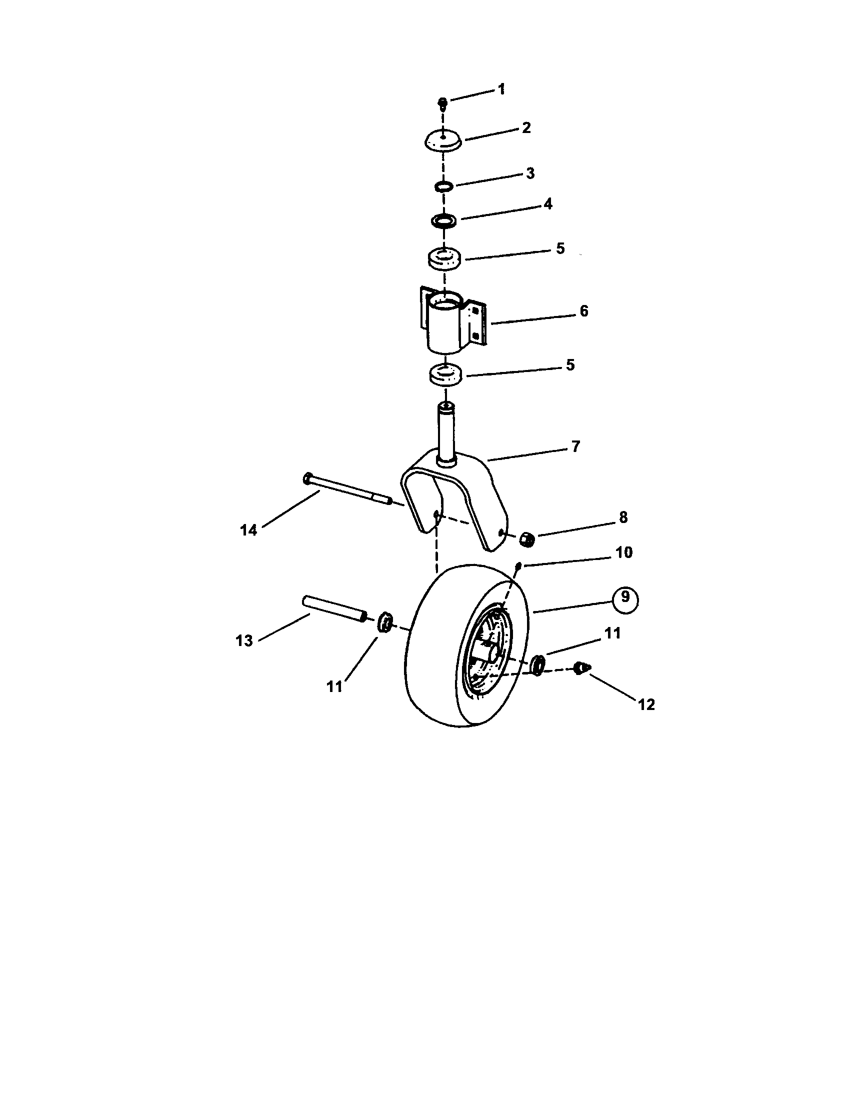 CASTER WHEEL ASSEMBLY