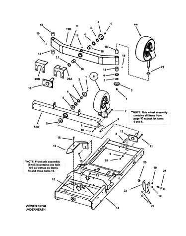 Lower chassis/caster wheel assembly