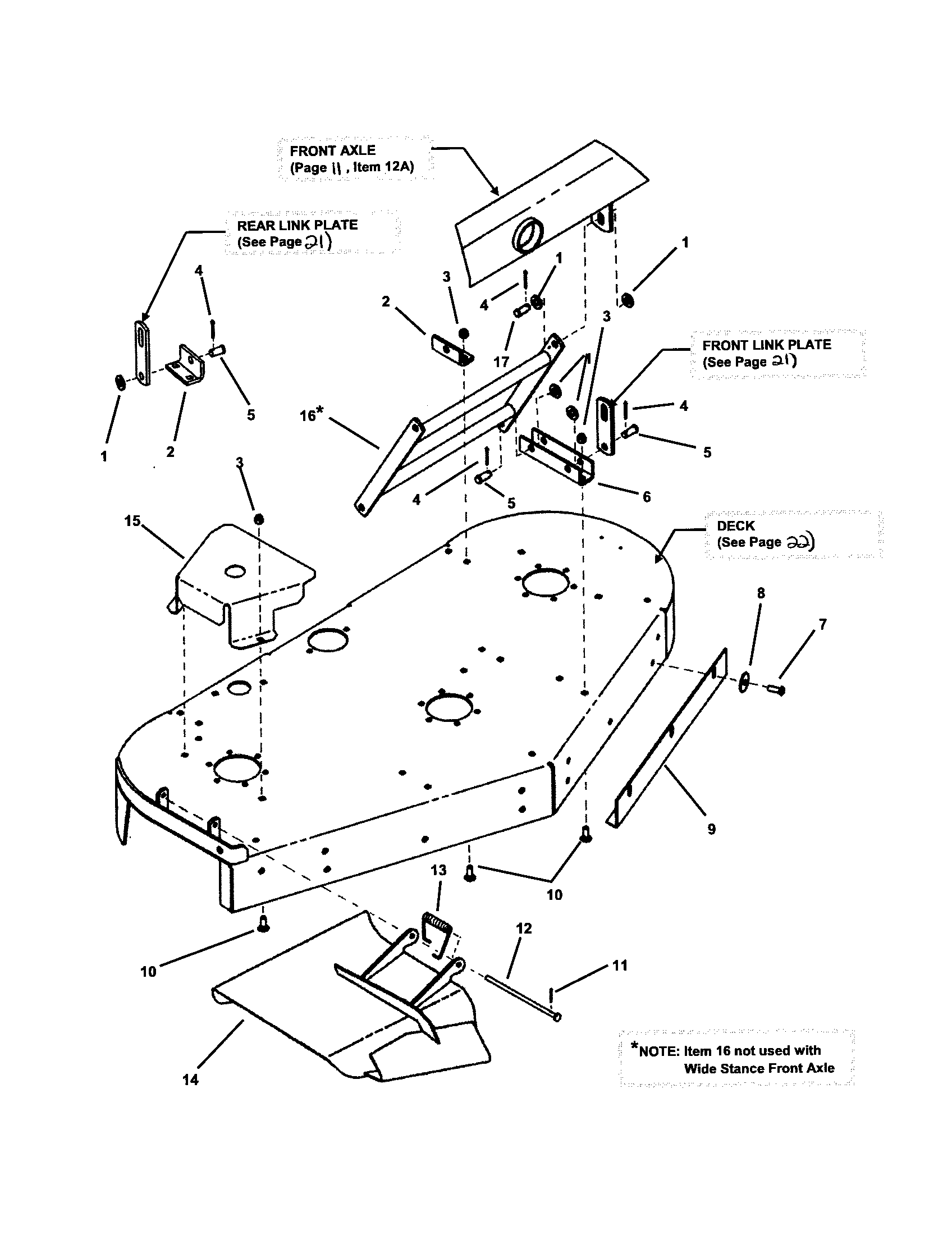 CHUTE, DECK COVERS AND BAFFLE