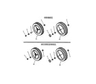 Snapper WMR216017B rear wheels diagram