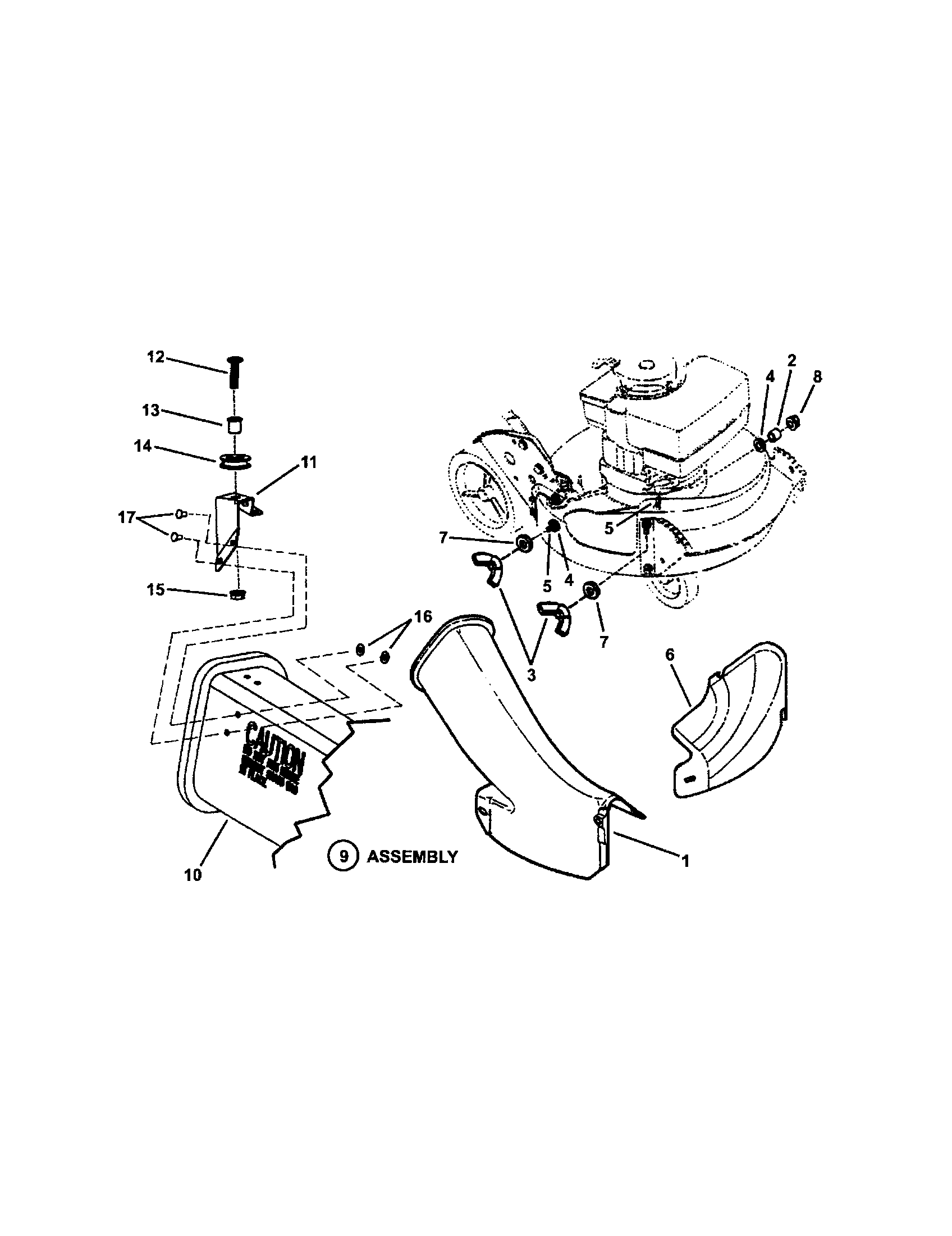 Side chute adapter