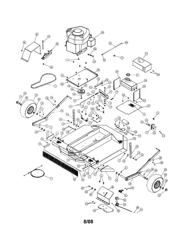 Engine/wheels/fuel tank
