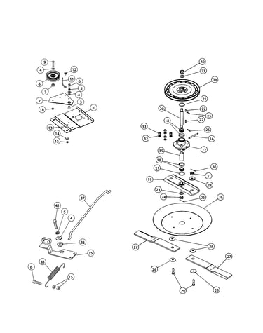 Blade/idler mounting bracket