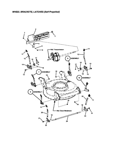 Wheels brackets/latches