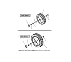 Snapper 2167519B (7800174) wheels, front & rear diagram