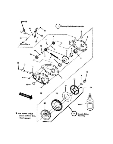 Primary chain case/smooth clutch