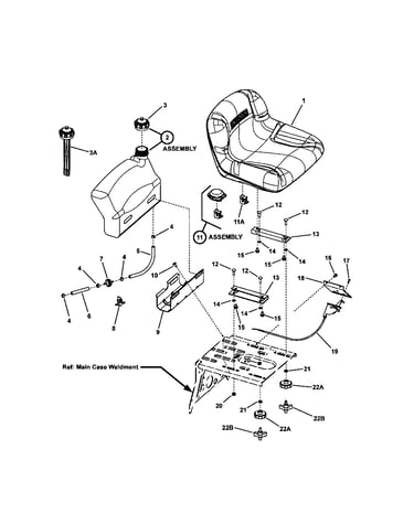 Fuel tank/seat