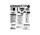 Snapper 301223BVE decals diagram