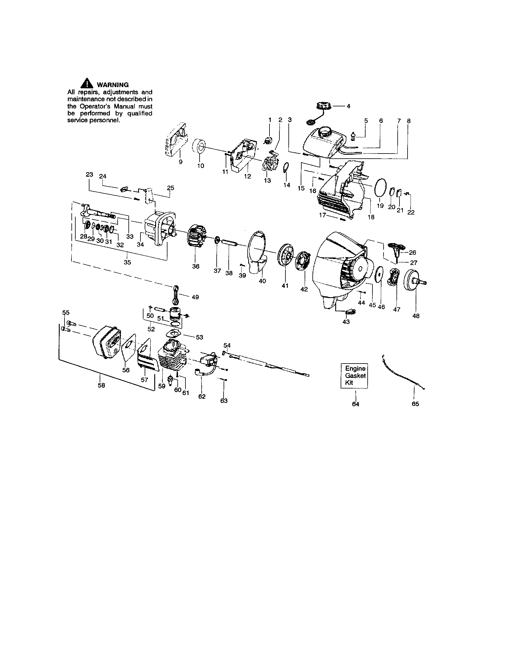 Cylinder/crankshaft/crankcase