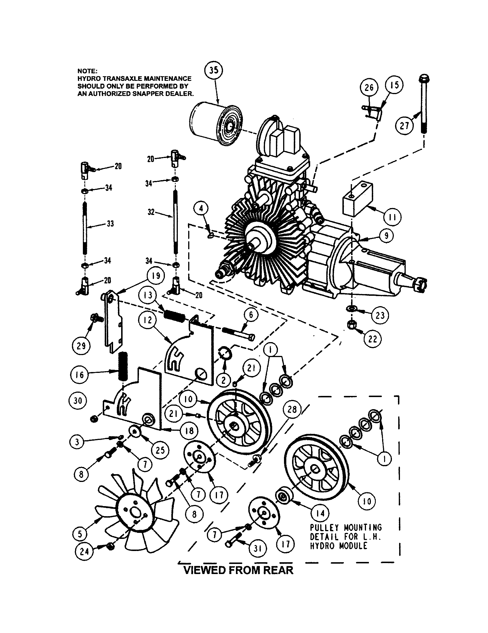 TANDEM HYDRO TRANSAXLE