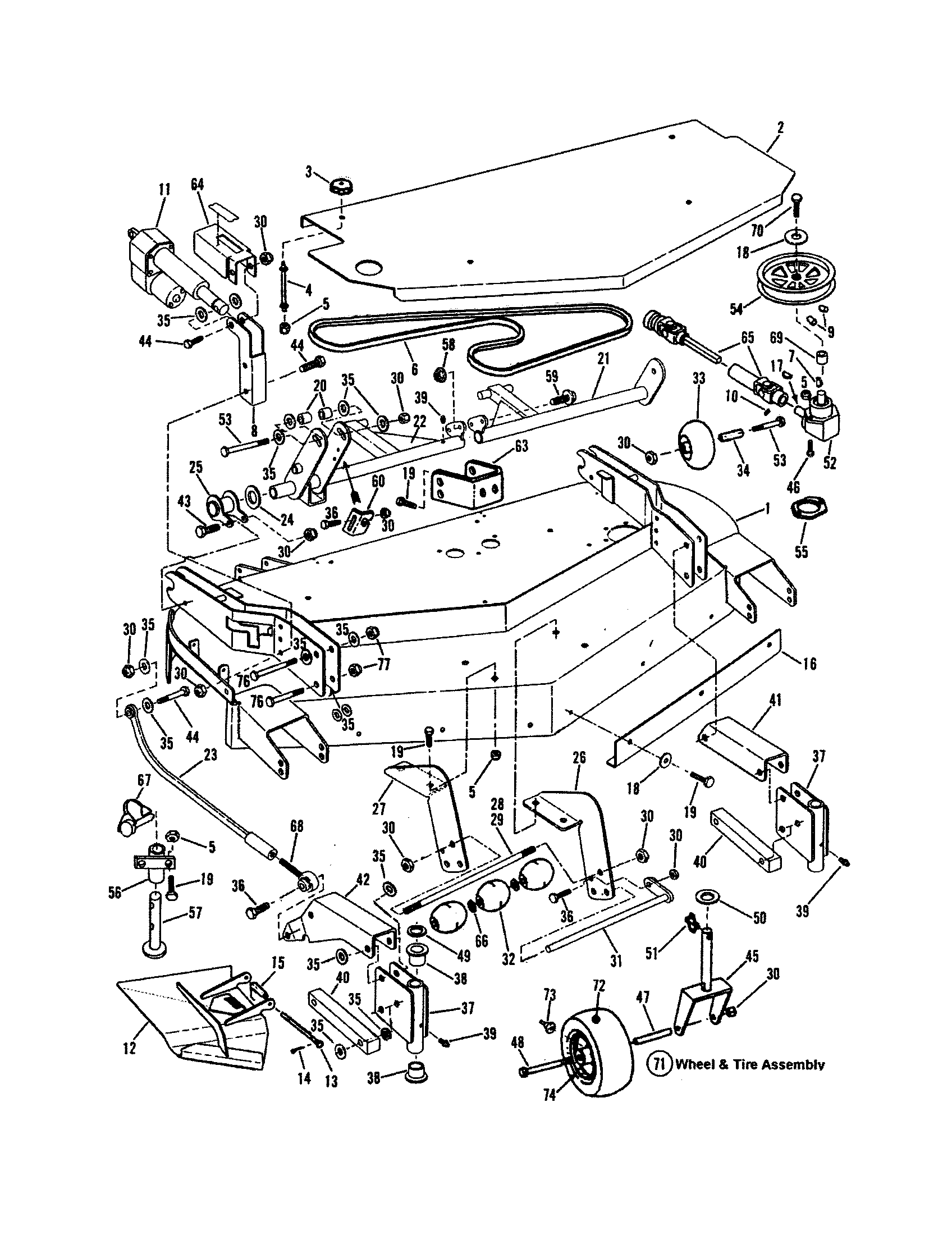 61" MOWER DECK