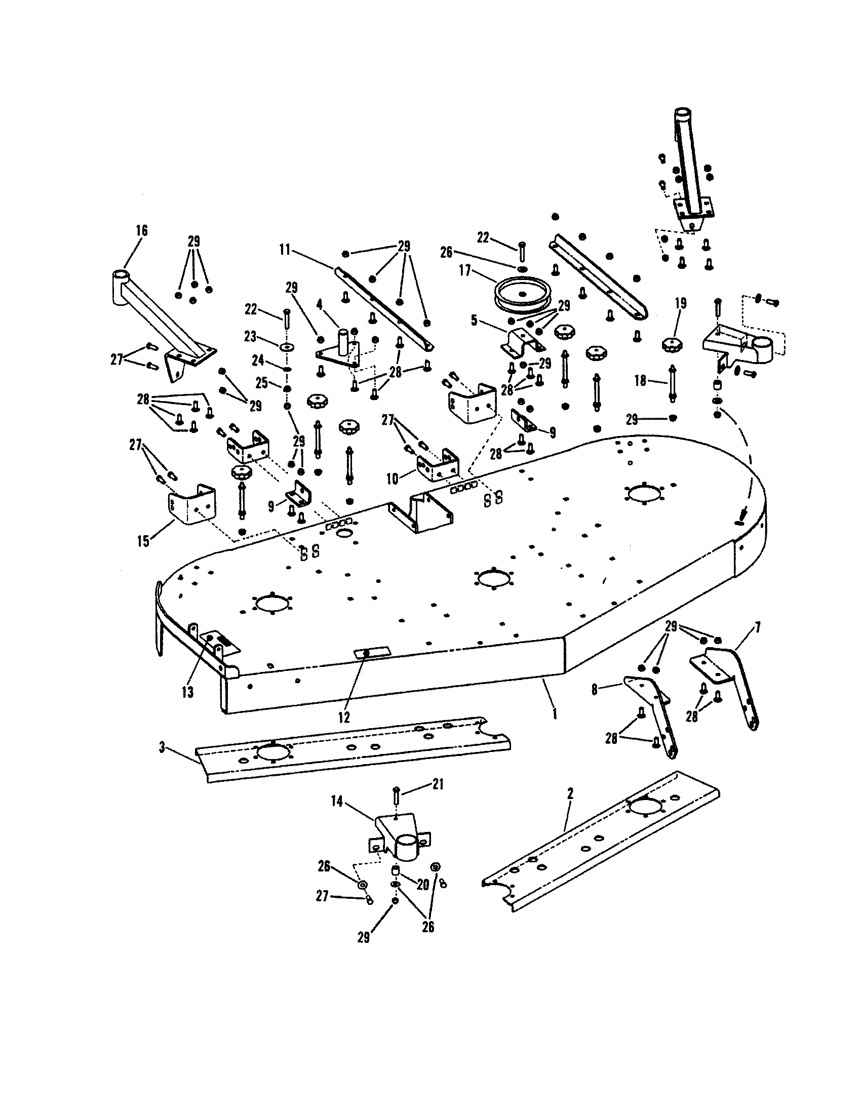 73" MOWER DECK SUB-ASSEMBLY