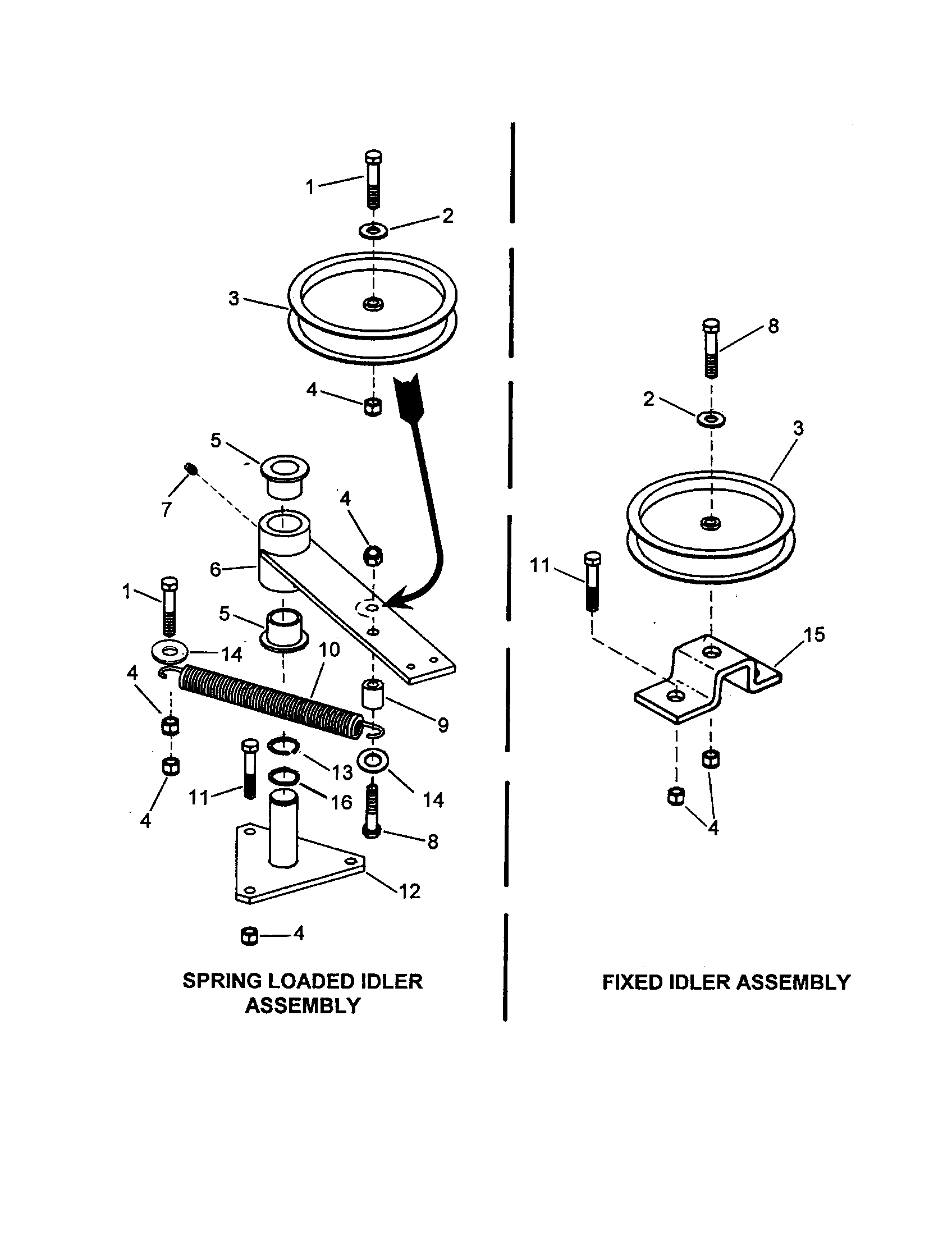 52"/61" DECK IDLER