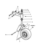 73" deck front caster