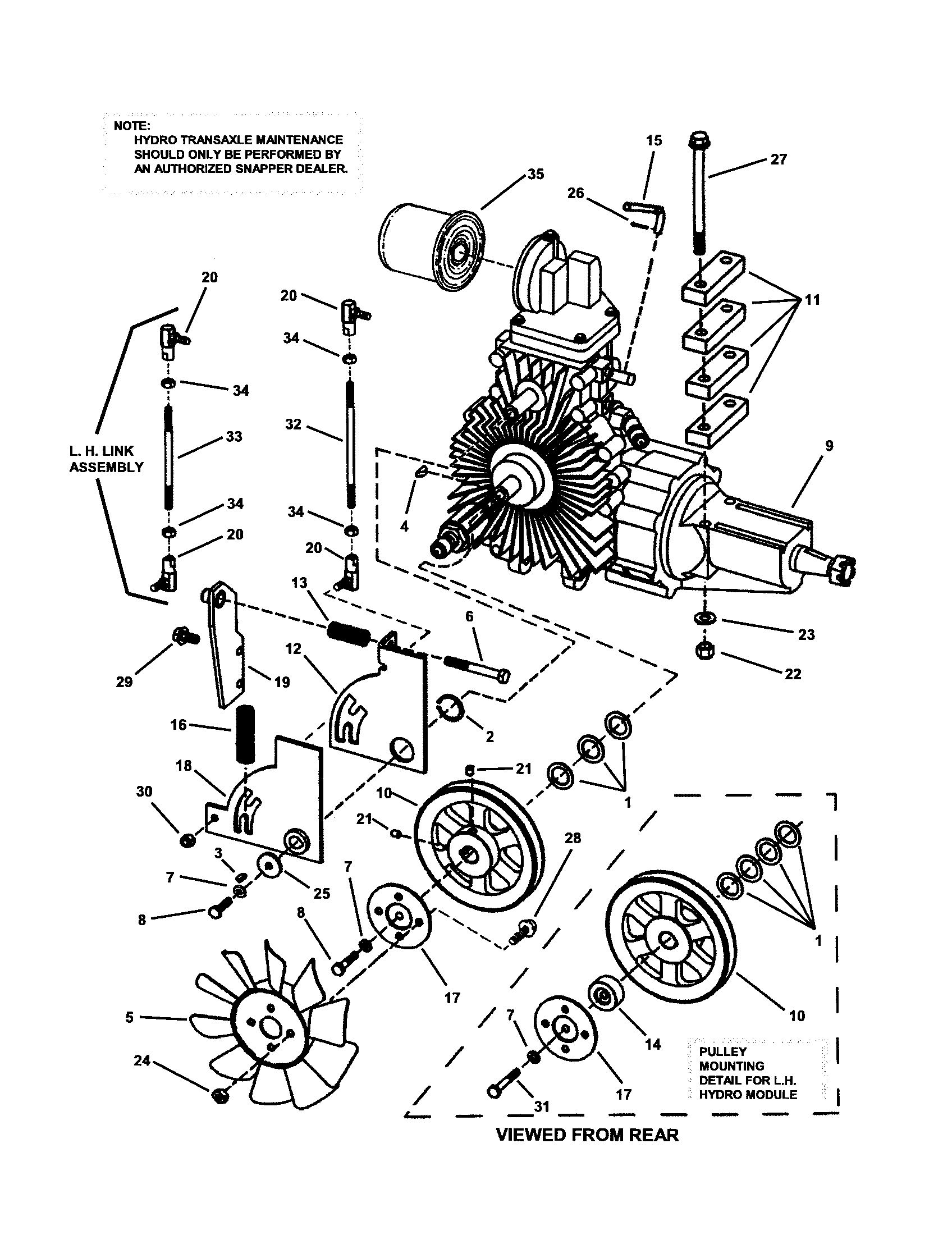 TANDEM HYDRO TRANSAXLE