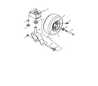 Snapper YZ13331BE caster/front wheel/tire diagram