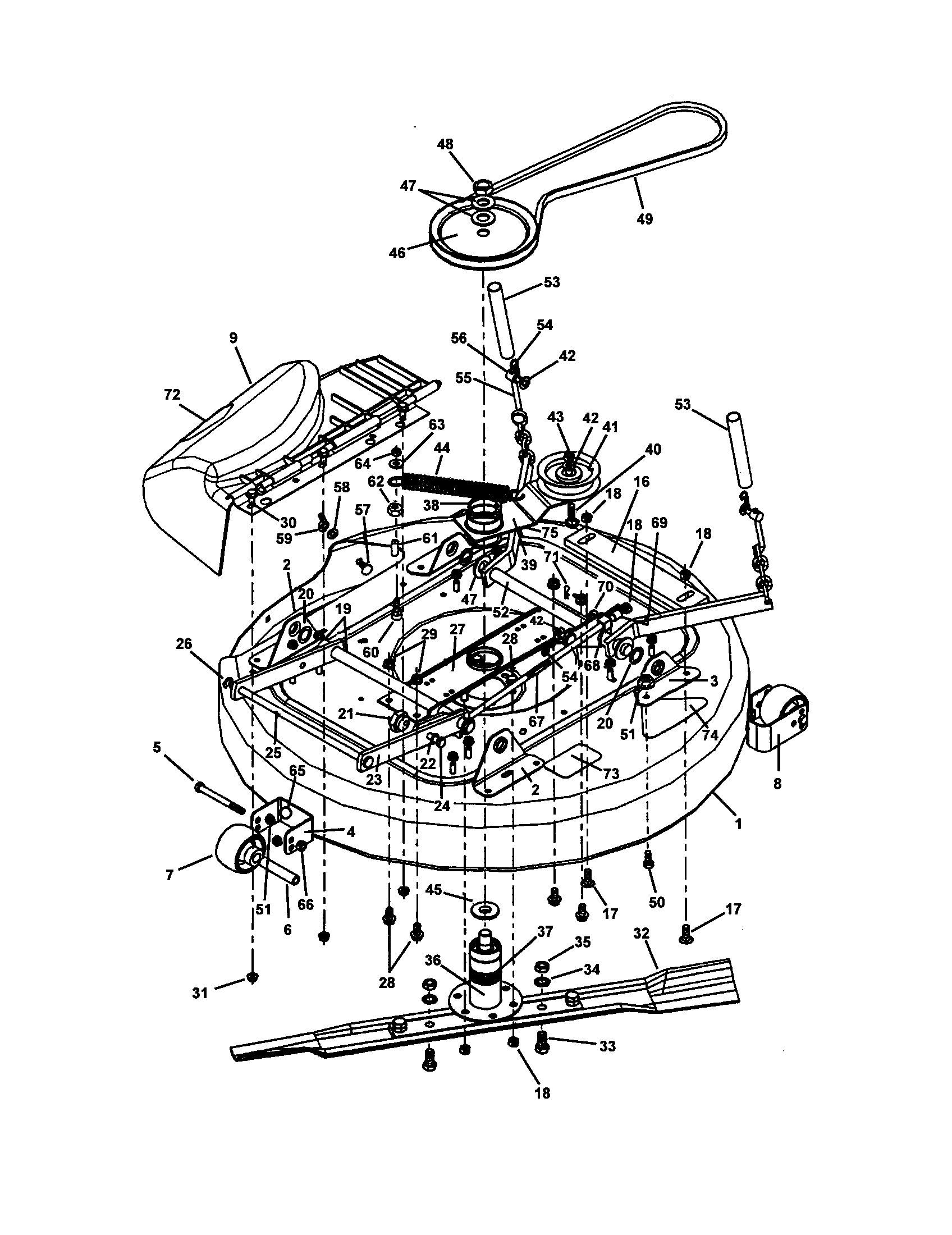 33" mower deck