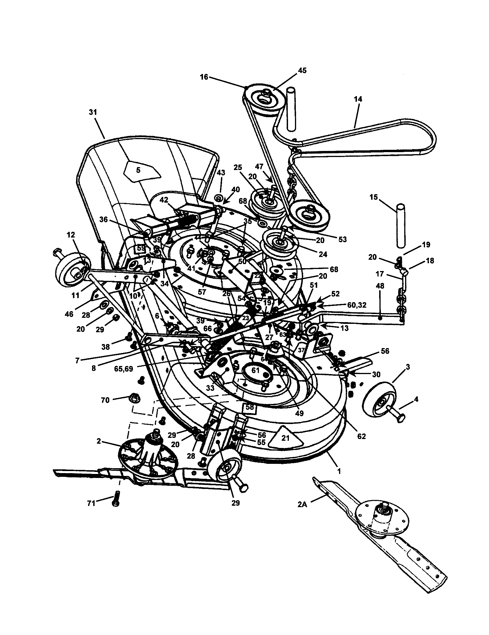 38" MOWER DECK