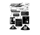 Snapper YZ13331BE decals diagram