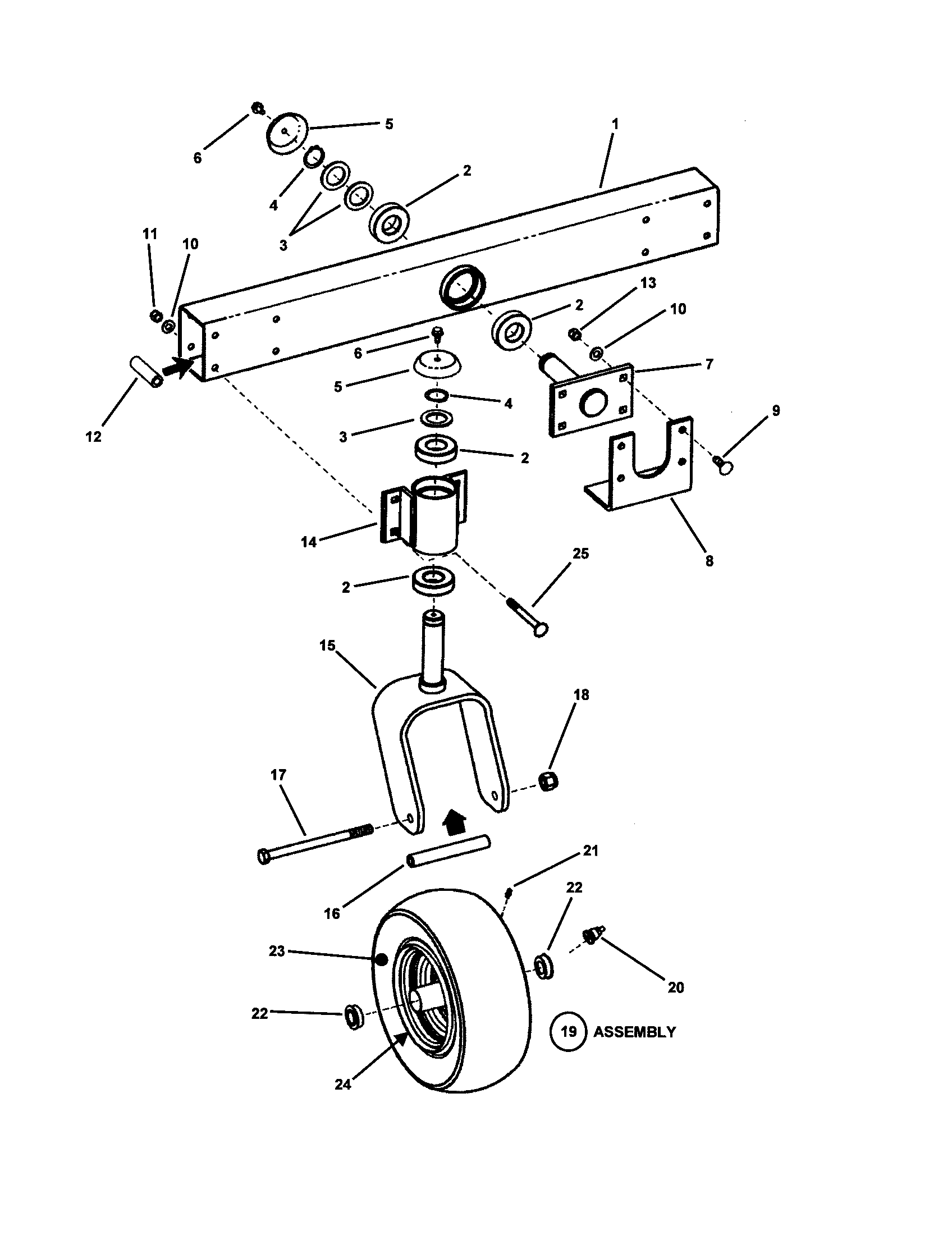 Wide-stance caster