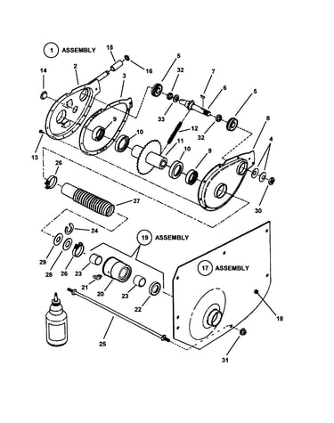 Chain case, l.h. fender
