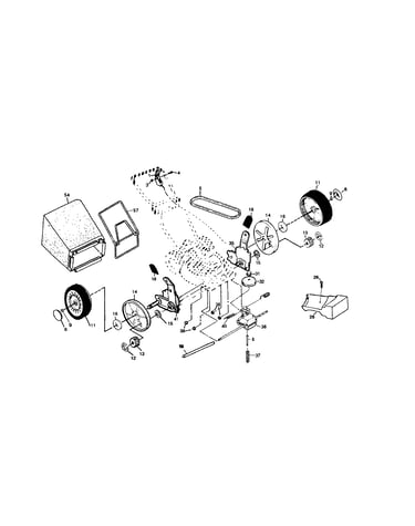 Control cable/wheels/grassbag