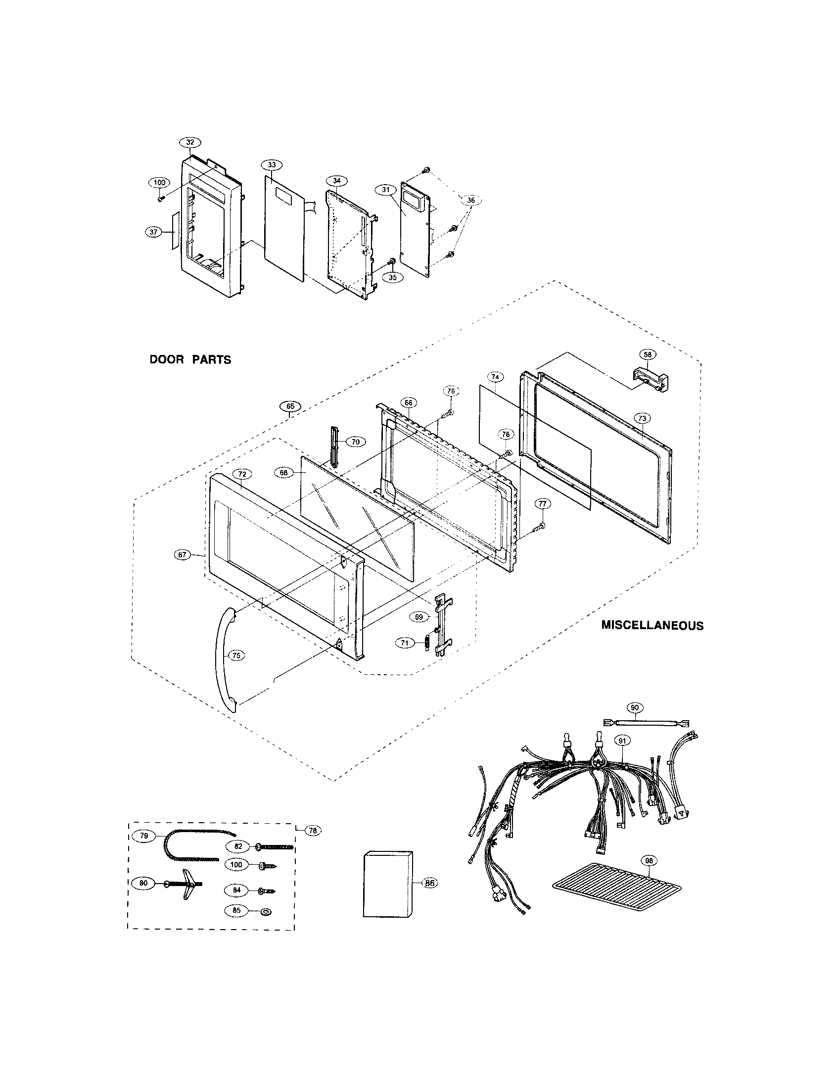 Control panel/door/miscellaneous