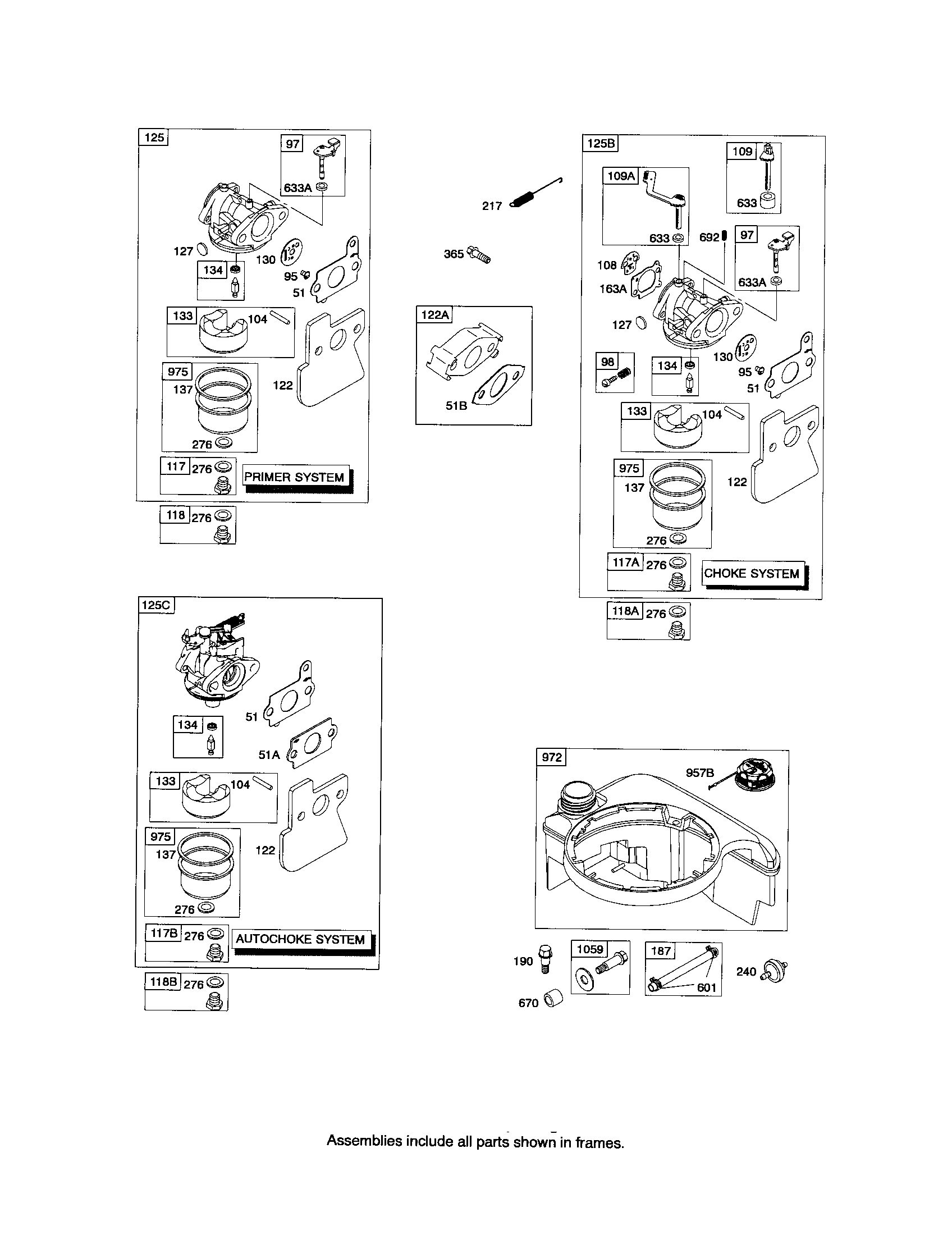 Carburetor/fuel tank
