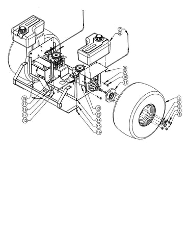 Wheel/gas tank/hydro weldment