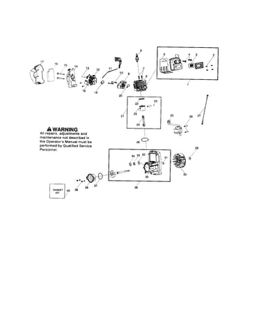 Muffler/crankcase/crankshaft