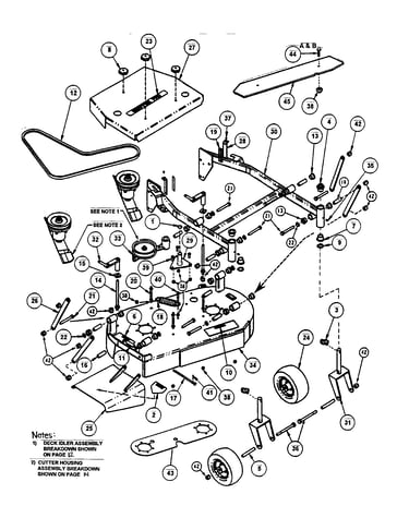 36" mower deck (adjustable height)