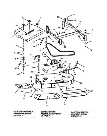 36" mower deck (adjustable height)
