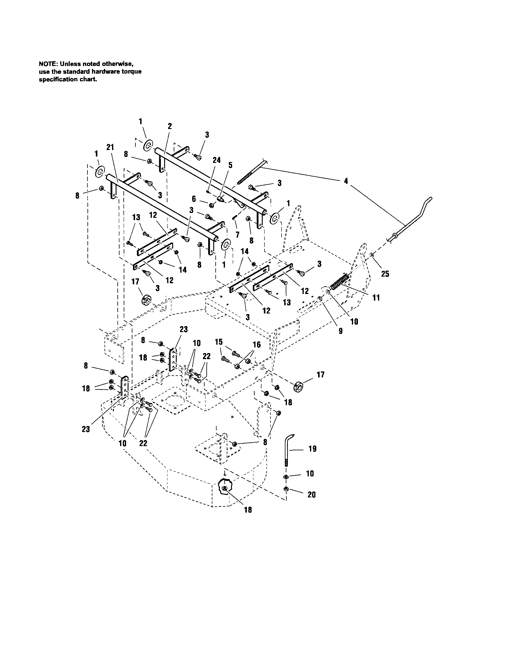 32" MOWER DECK-HEIGHT ADJUSTMENT