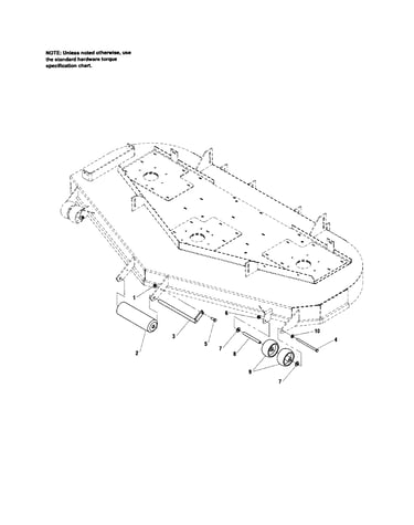 72" mower deck-rollers/casters