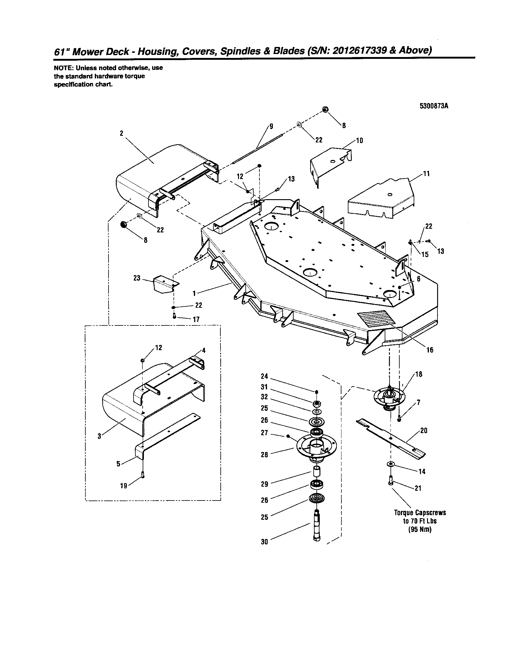 Housing/covers/spindles/blades
