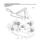 Pulleys/belts/idler arm