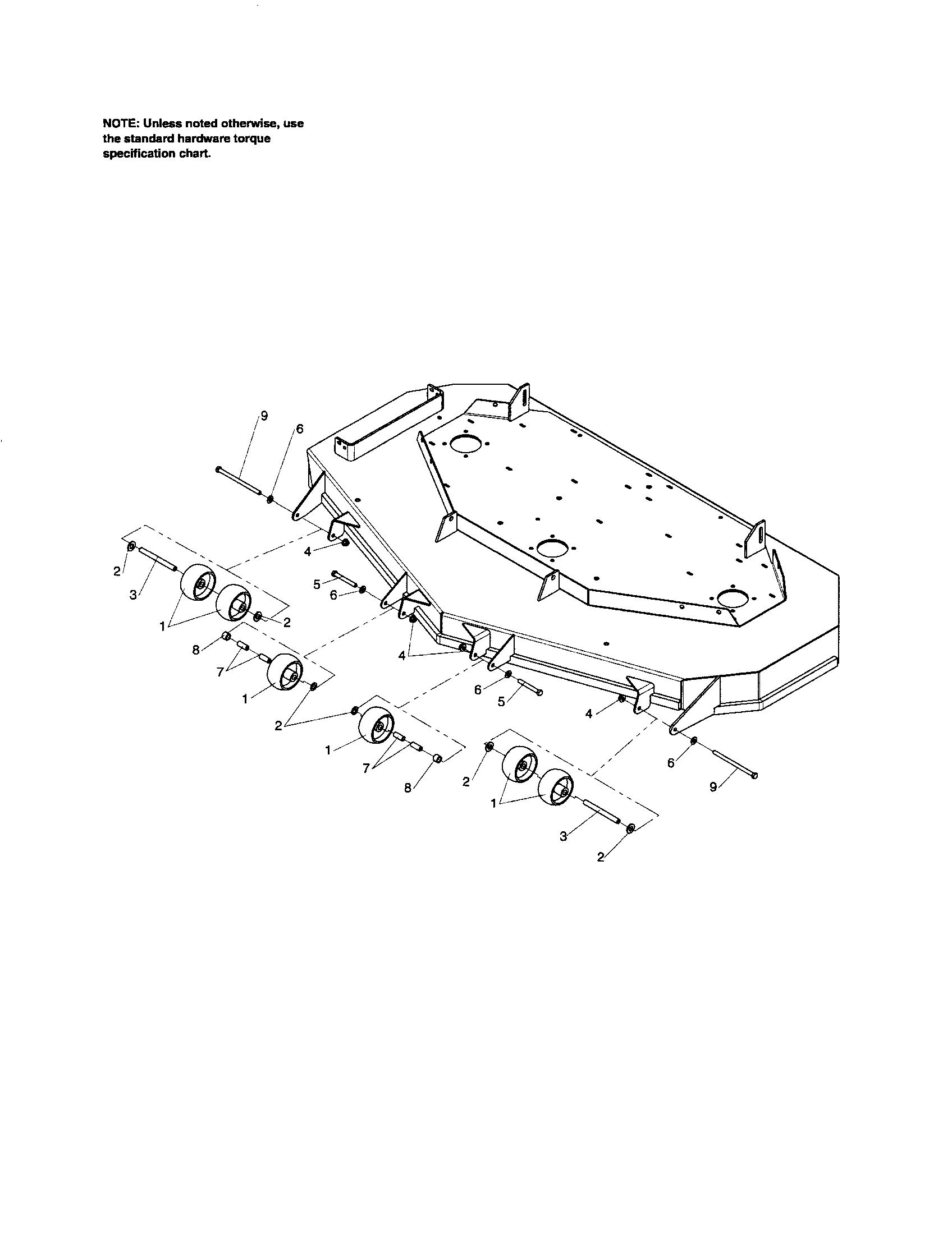 61" MOWER DECK-ROLLER