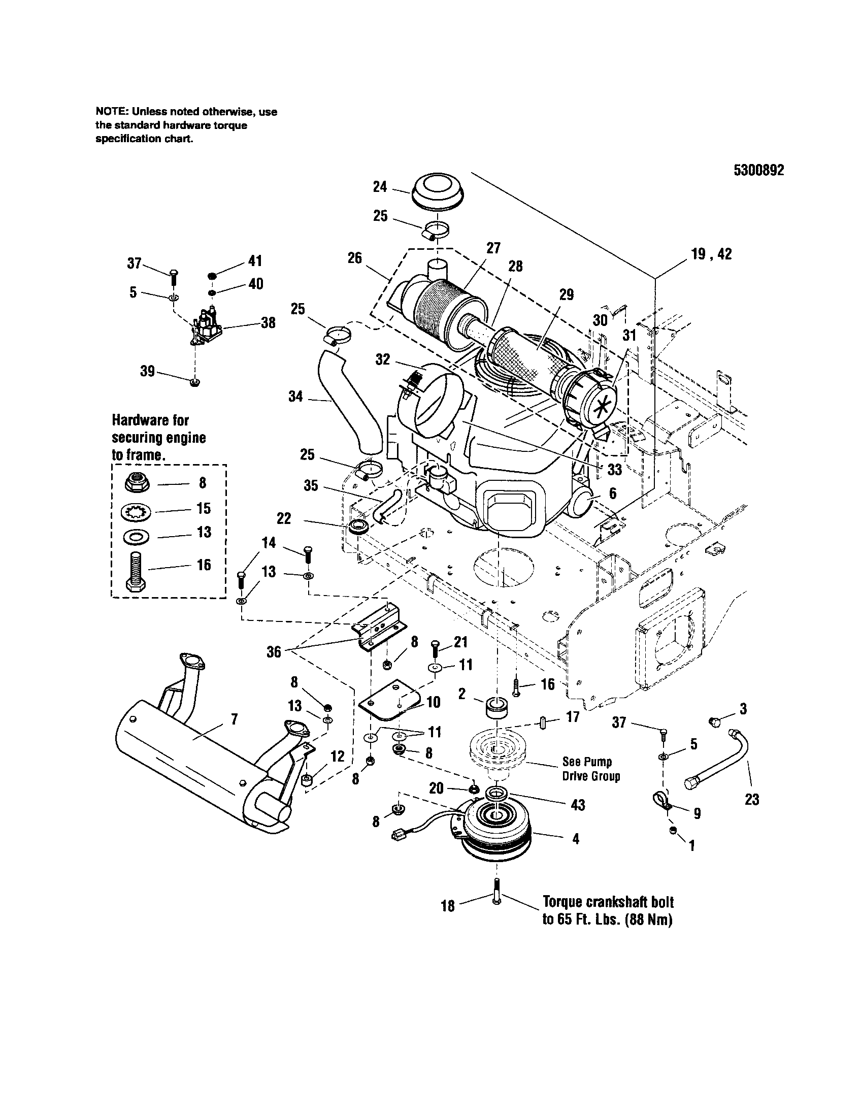 ENGINE/PTO-21/25 HP KAWASAKI