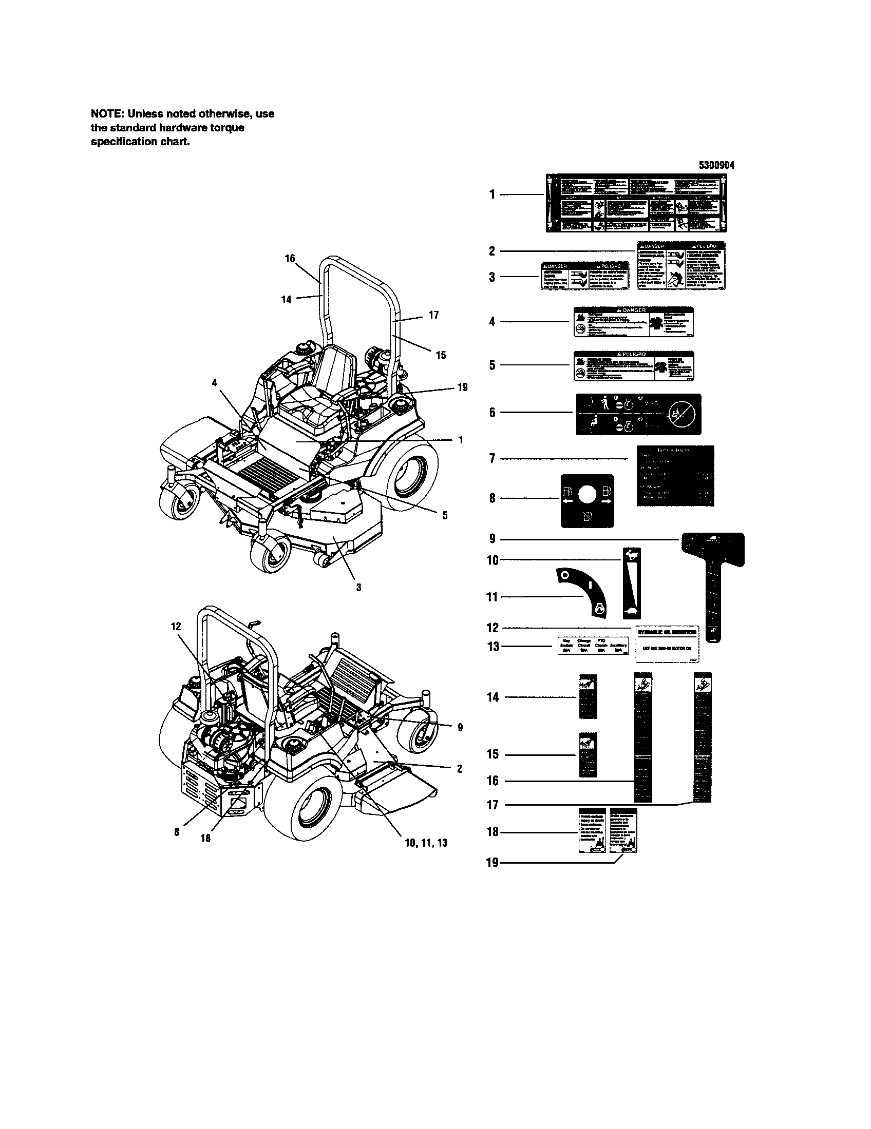 DECALS-SAFETY/OPERATION