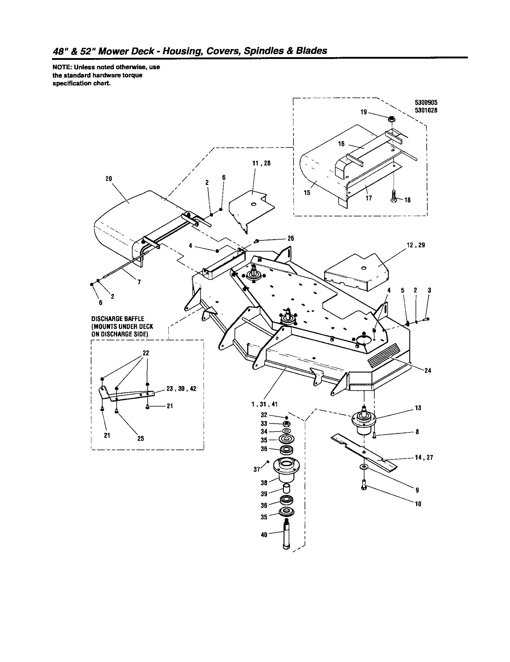 HOUSING/COVERS/SPINDLES/BLADES