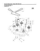 Pulleys/belt/idler arm