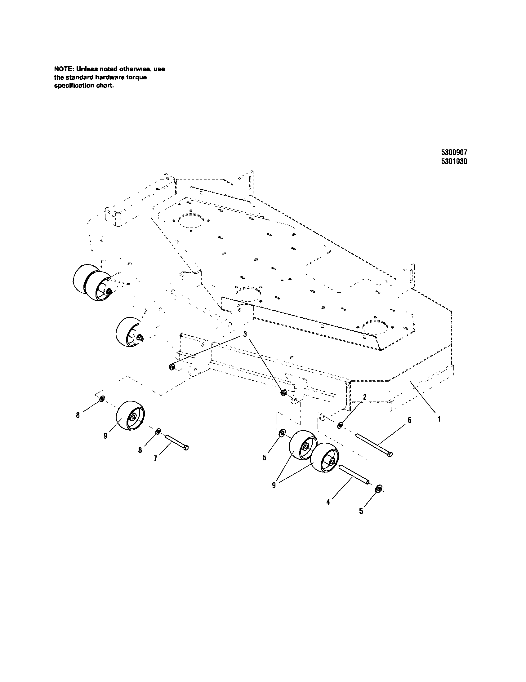 48"/52" MOWER DECK-ROLLERS