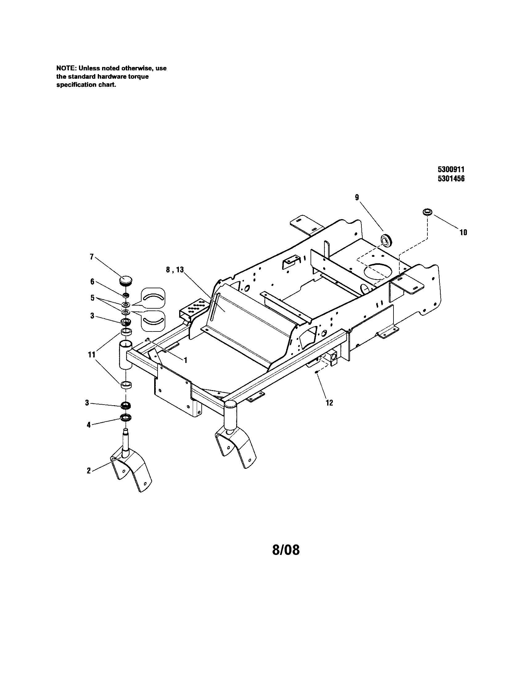 MAIN FRAME/FRONT CASTER