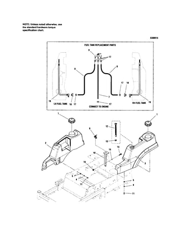 Fuel tank mount/supply