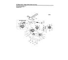 Snapper 5900734 pulleys/belts/idler arm diagram