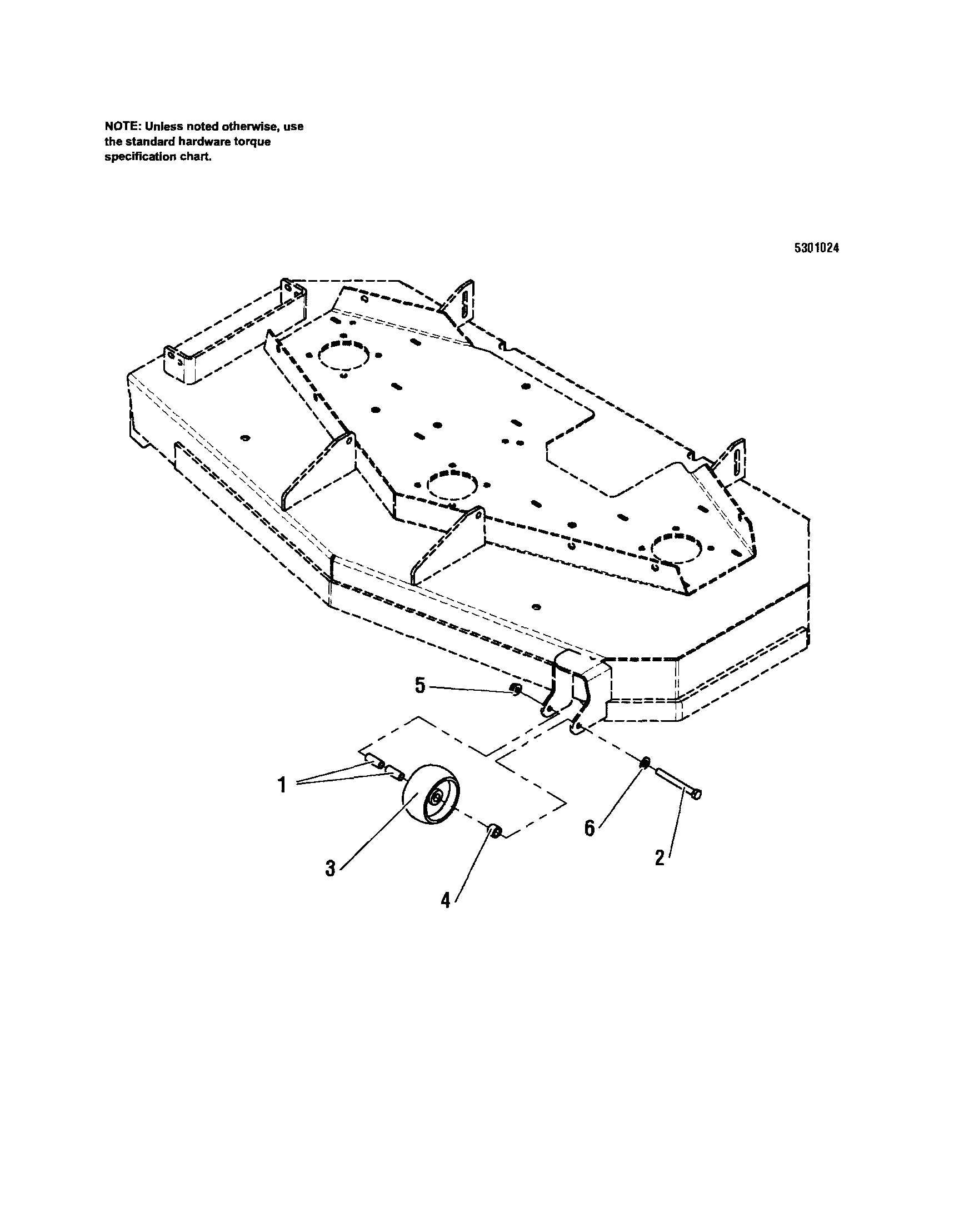 48" MOWER DECK-ROLLERS