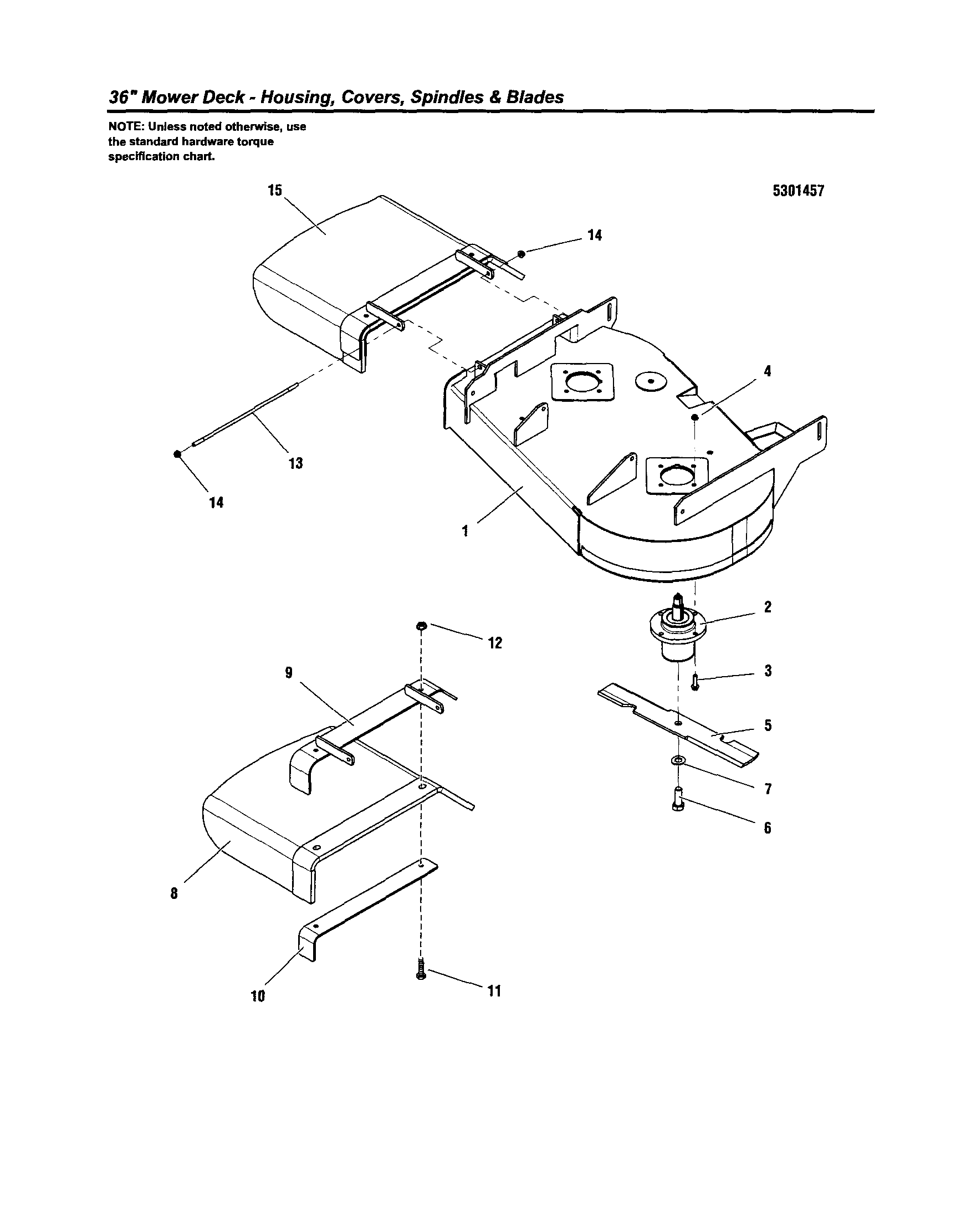 HOUSING/COVERS/SPINDLES/BLADES